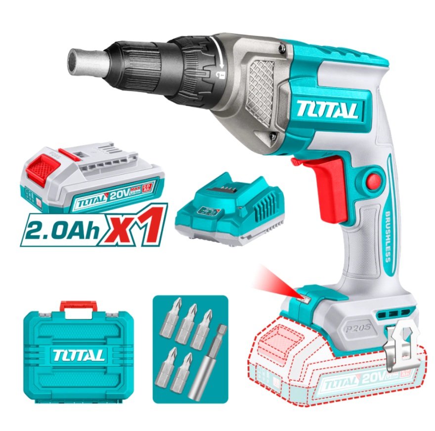 ATORNILLADOR DURLOCK 20V BRUSHLESS TOTAL TDSLI204281-4